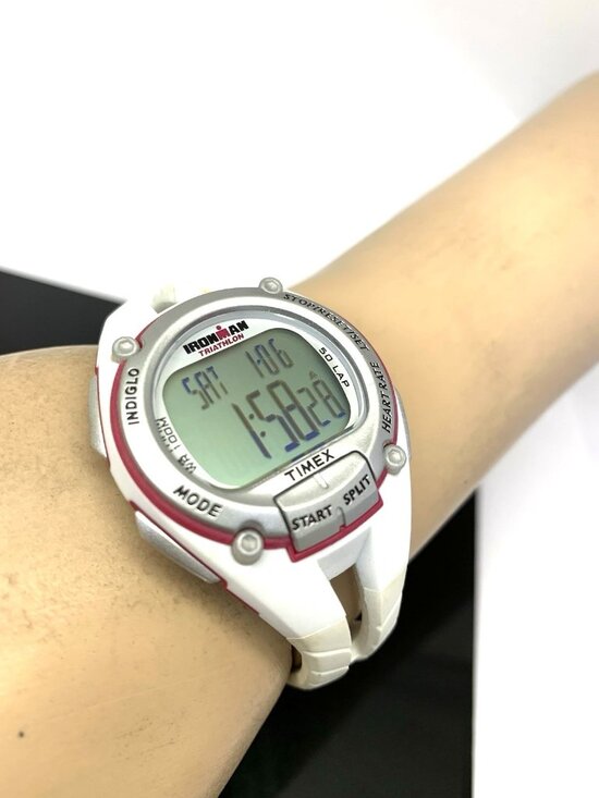 Timex Women\'s Watch T5K443 Ironman Triathlon Quartz Digital White Resin 36mm main image 14